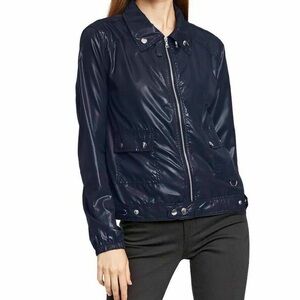 NWT Proenza Schouler x Target Navy Coated Moto Jacket Medium 20th Anniv